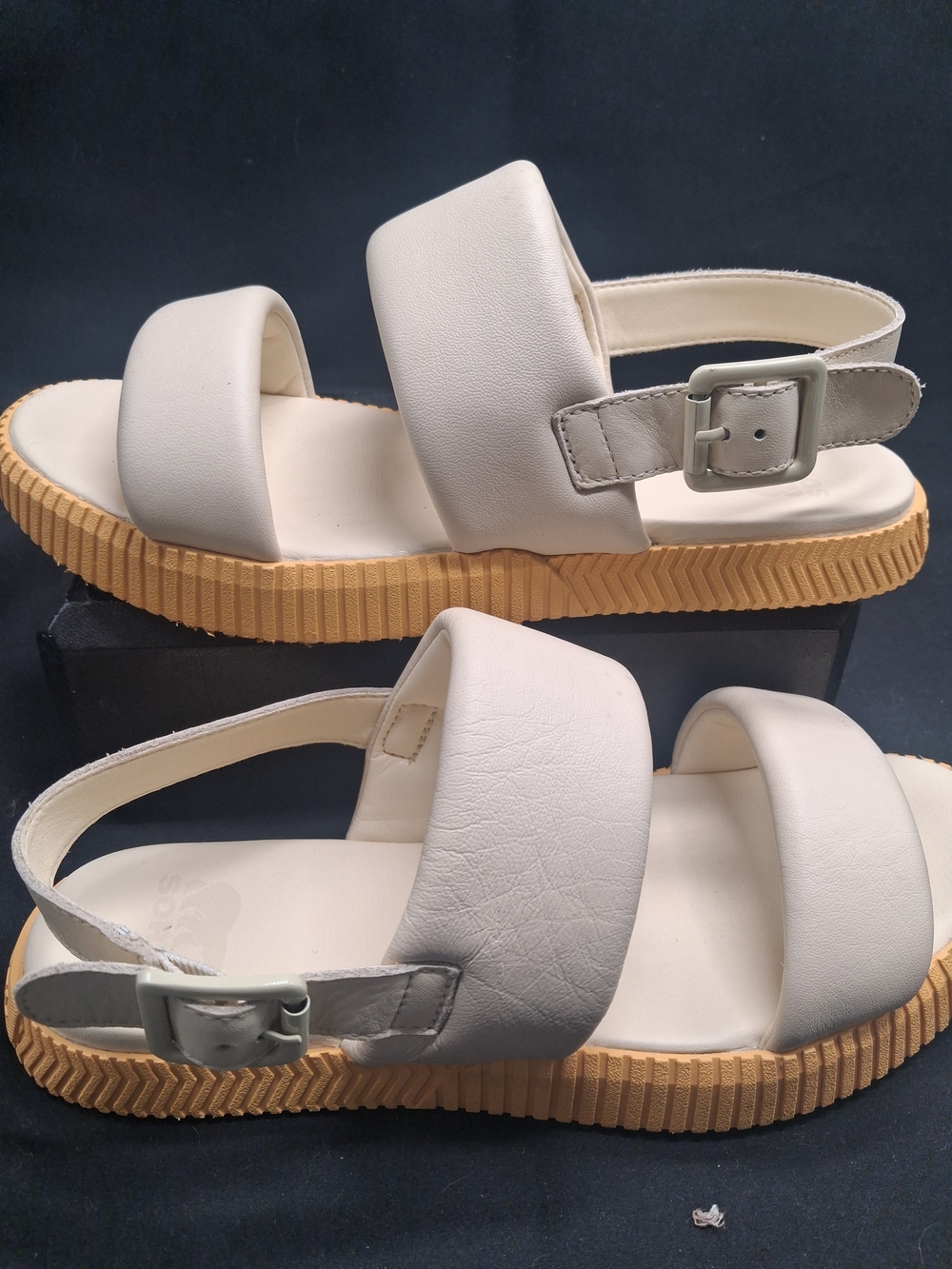 Sorel Streetworks Ona Go To Sandal Cream Double-Strap Platform Sandals with